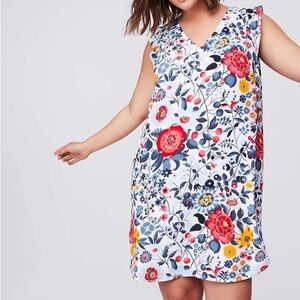 LOFT Flowerbed Flutter Swing Dress Women’s Size Medium